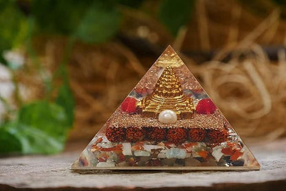 Originate Pyramid Shri Yantra With Rudraksha