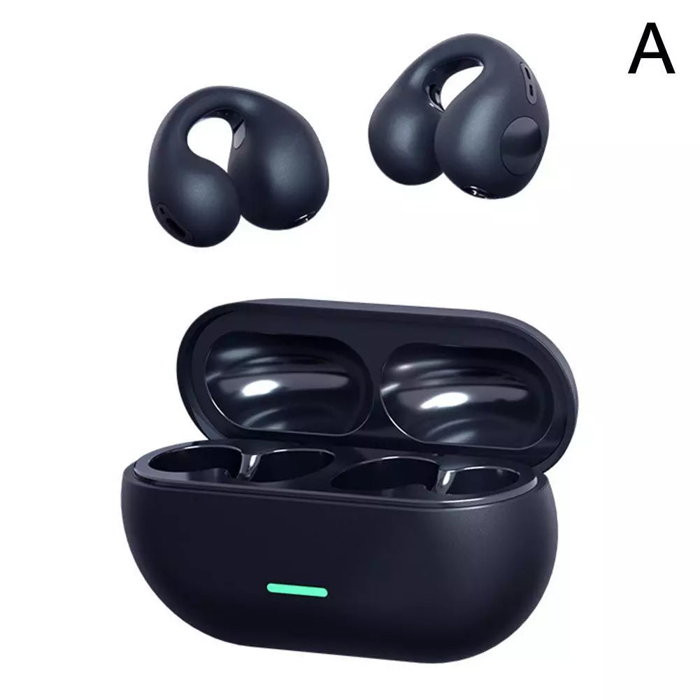 VEHOP T75 EAR CLIP OWS Open Ear Wireless Earbuds | ENC Mic for Crystal-Clear Calls | 30hr Playtime with Type-C Fast Charging | BT5.3 Gaming Bluetooth Earphones | Touch Control Sports Headphone.(BEIGE)