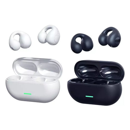 VEHOP T75 EAR CLIP OWS Open Ear Wireless Earbuds | ENC Mic for Crystal-Clear Calls | 30hr Playtime with Type-C Fast Charging | BT5.3 Gaming Bluetooth Earphones | Touch Control Sports Headphone.(BEIGE)